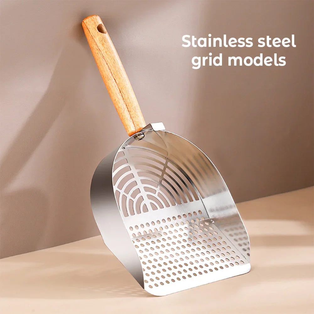 Steel Cat Litter Scoop Long Handle For Easy Cleanup