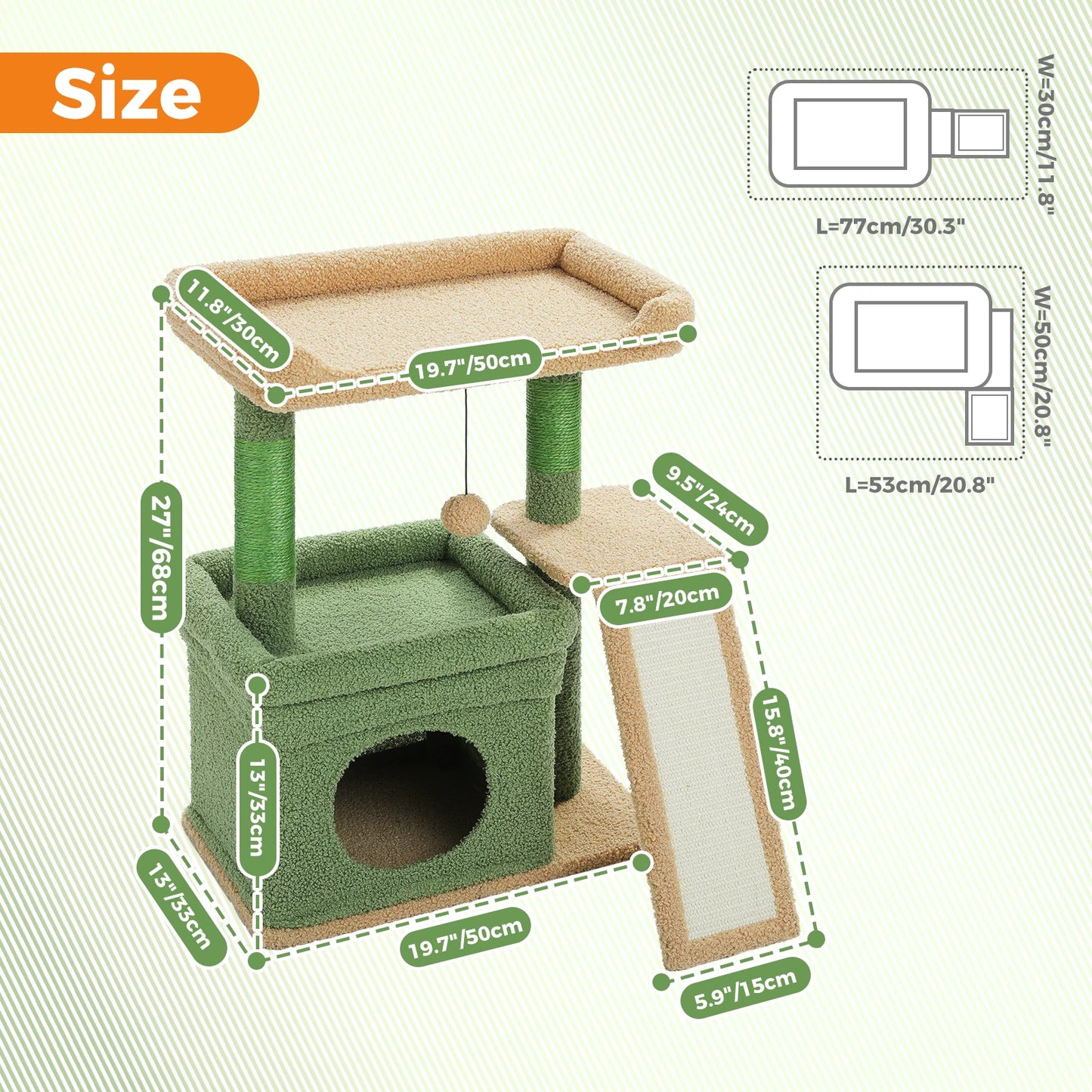 PAWZ Road Cat Tree Indoor Tower With Scratching Post
