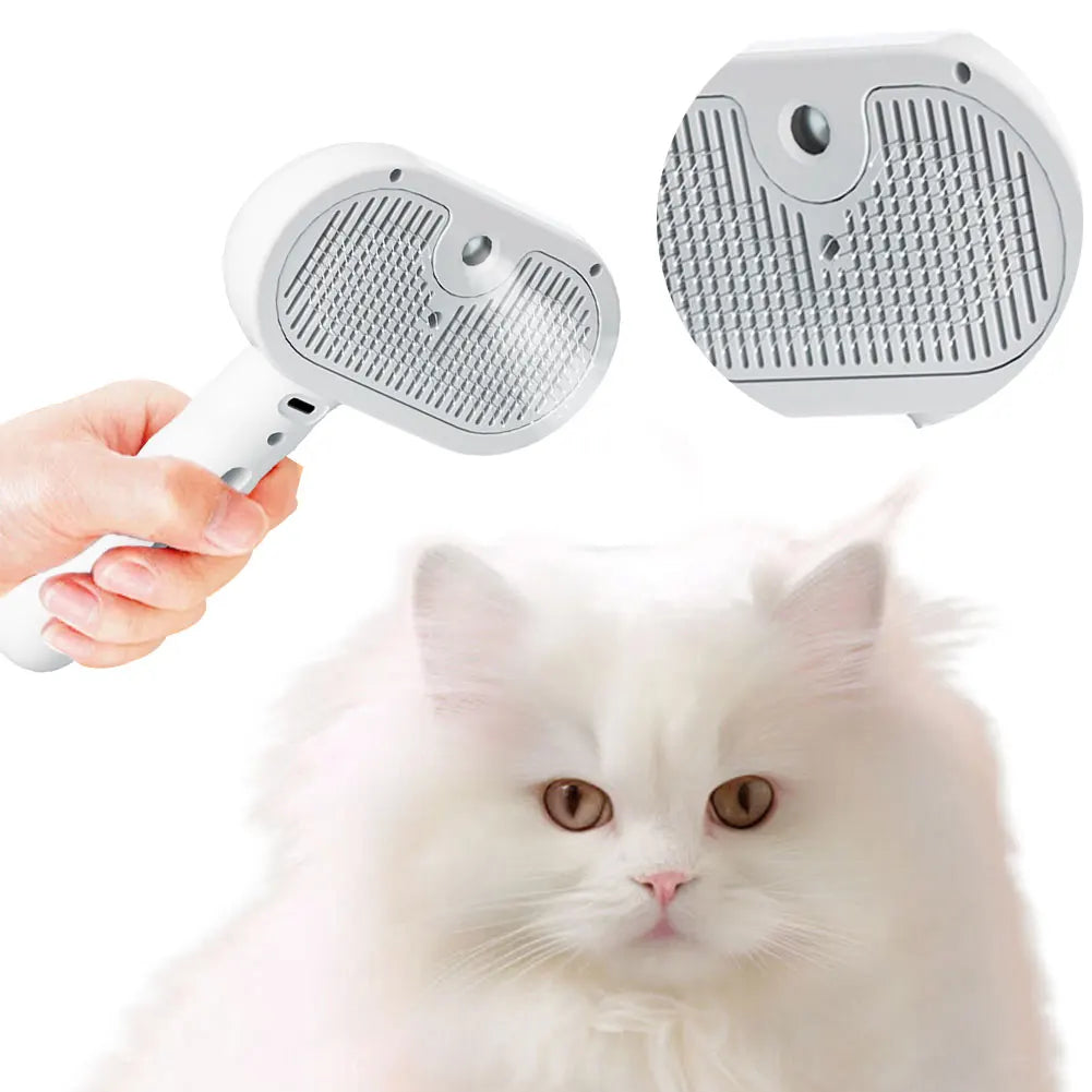 Shunmaii 3 In 1 Cat Steam Brush Grooming And Pet Hair Cleaning