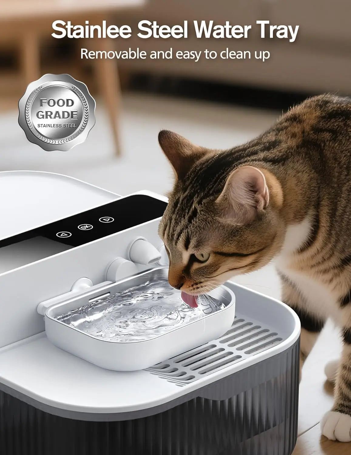 3.5L Wireless Pet Water Fountain, No Filters Needed, 180-Day Battery, Custom Flow & Schedule for Cats and Dogs