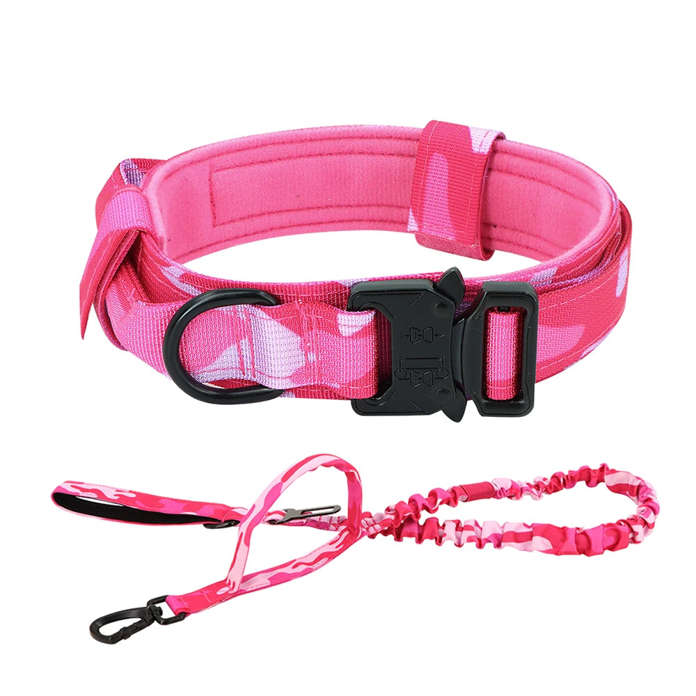 PETRAVEL CN Dog Training Collar Adjustable Tactical Leash Set