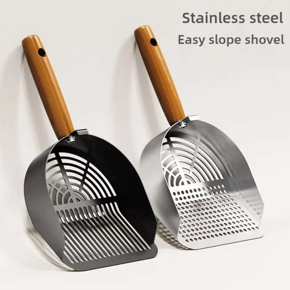 Steel Cat Litter Scoop Long Handle For Easy Cleanup