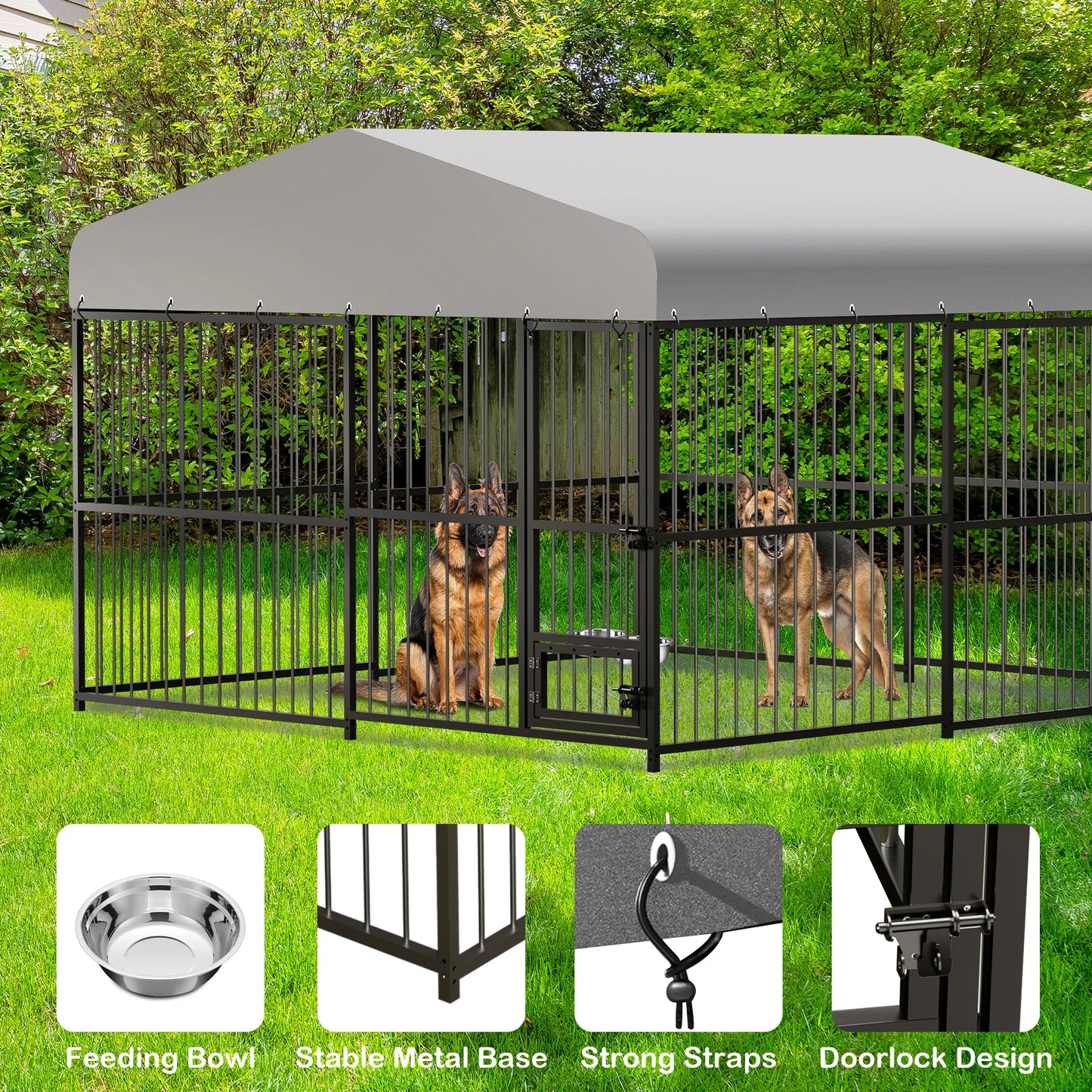 TWISTER.CK Outdoor Large Dog Kennel Heavy Duty Walk In Playpen