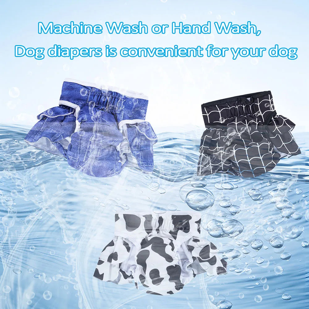 NONEDog Litter Reusable Female Dog Diapers Washable Highly Absorbent