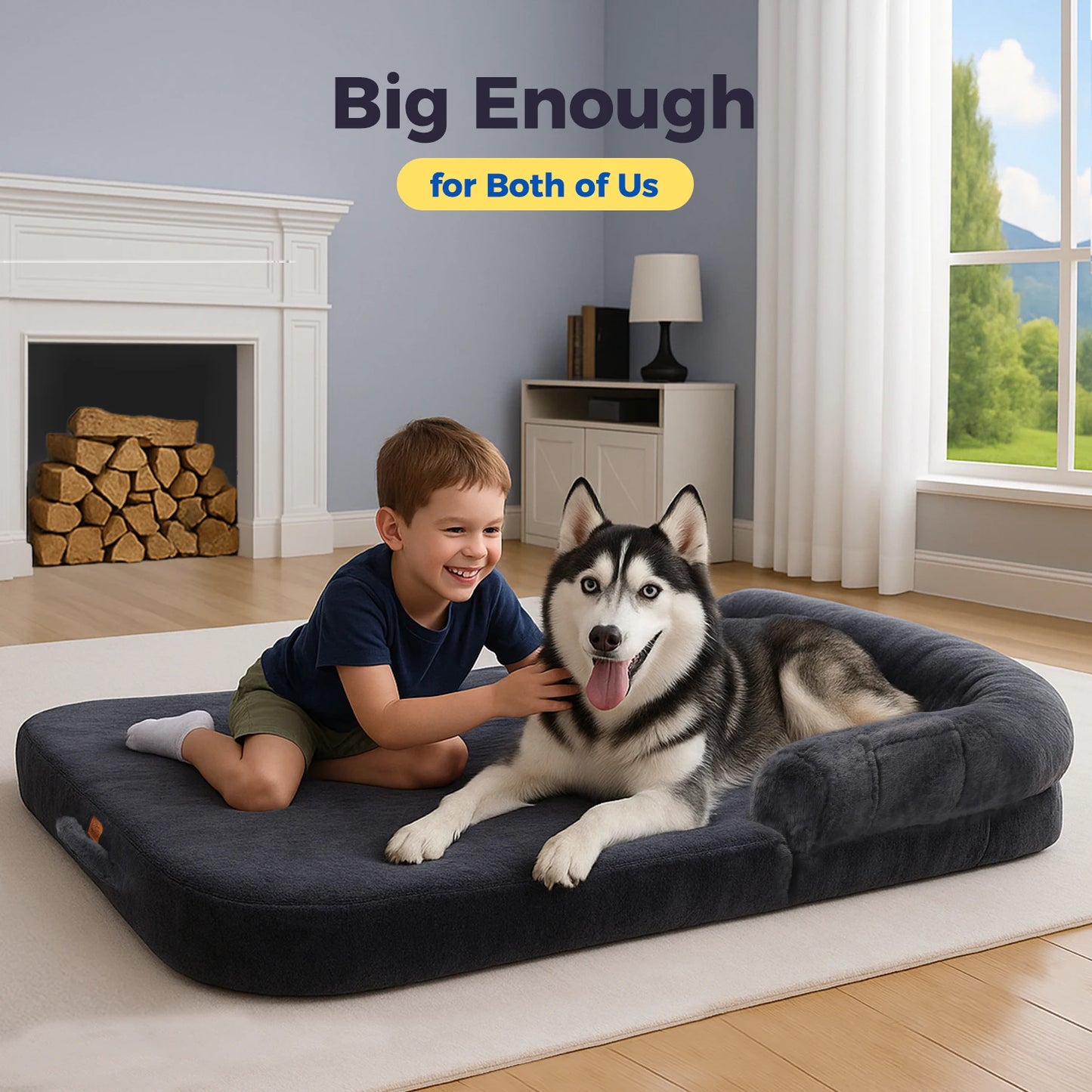PAWZ Road Foldable Plush Dog Bed Washable Non Slip Sofa Bed