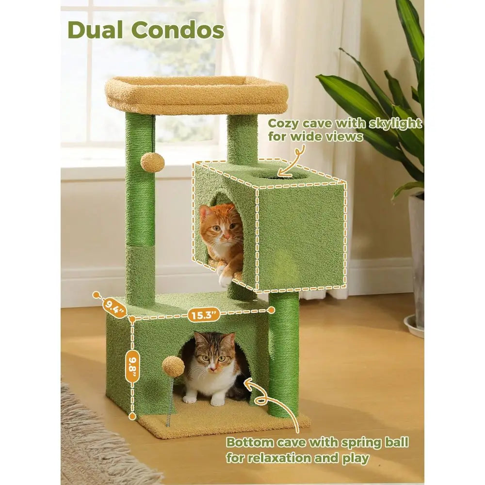 XMSJ Cat Tree Tower Multilevel With Sisal Posts And Toys