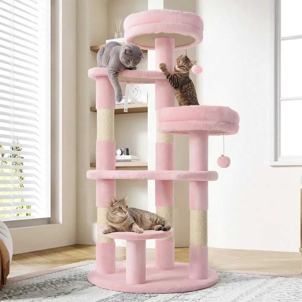 XMSJ Cat Tree Indoor Multi Level Tower With Plush Perches