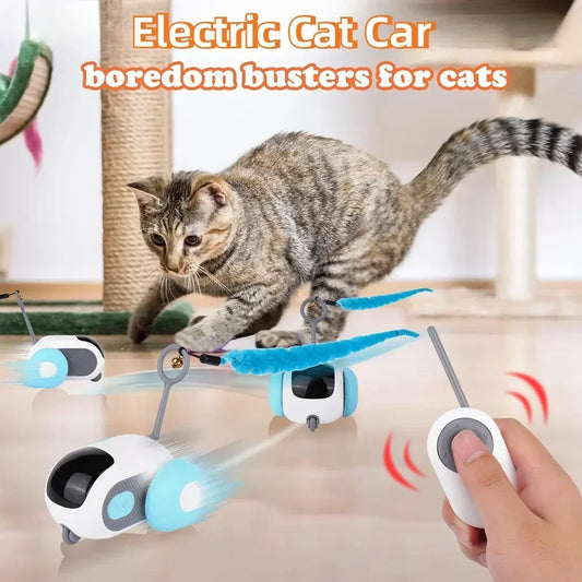 Automatic Rolling Remote Control Cat Toy for Interactive Kitten Play