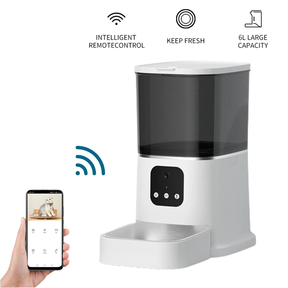 Iseebiz Automatic Pet Feeder With Voice Recorder For Cats