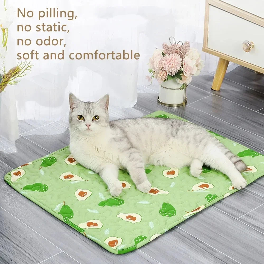 Cooling Ice Silk Pet Mat For Dogs And Cats Breathable