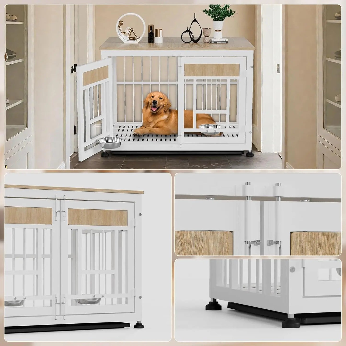 OLYMSOLD Heavy Duty Dog Crate Furniture End Table