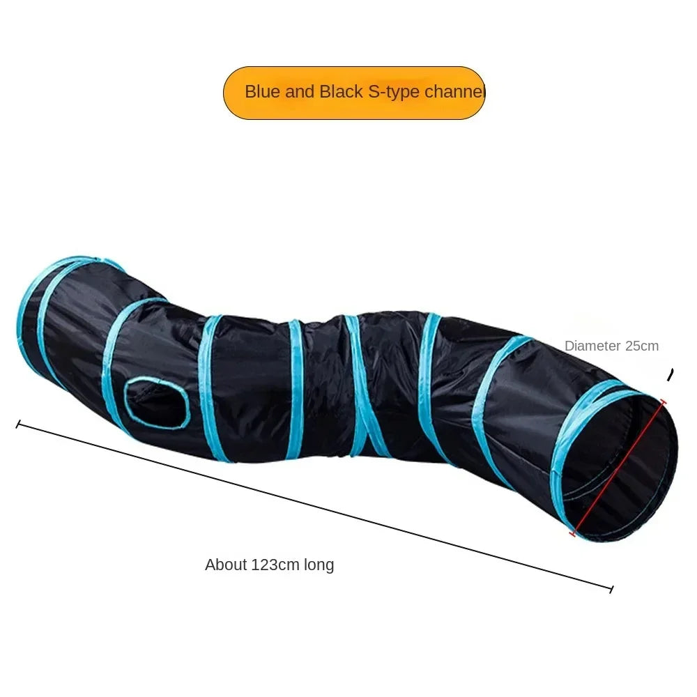 Foldable Cat Tunnel Toy For Indoor Play And Exercise