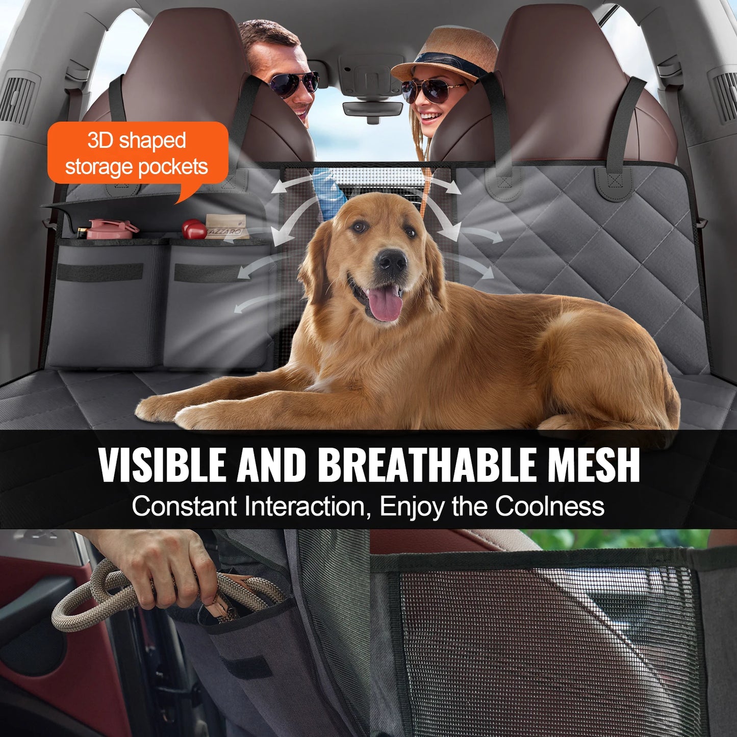 SucceBuy Back Seat Extender Dog Hammock Car Seat Cover Waterproof
