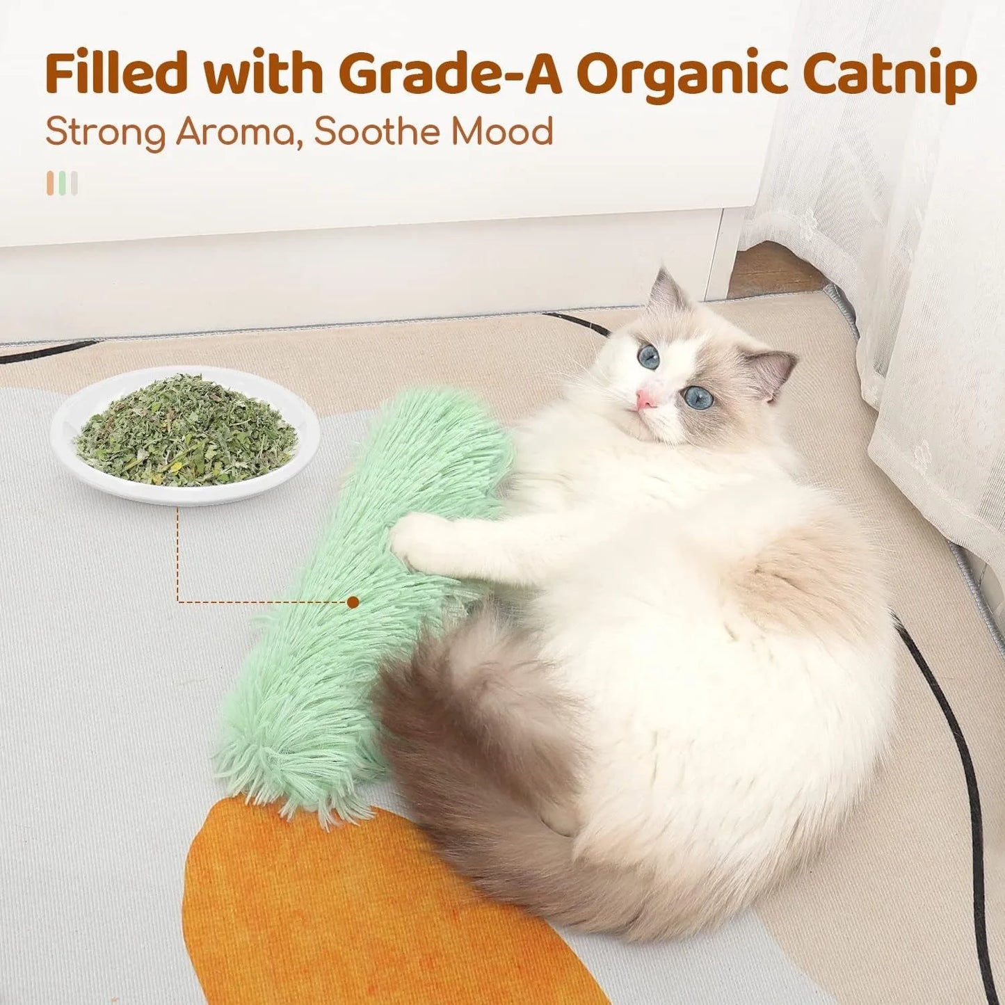 Catnip Plush Chew Toy For Cats Interactive Teaser MWJ07
