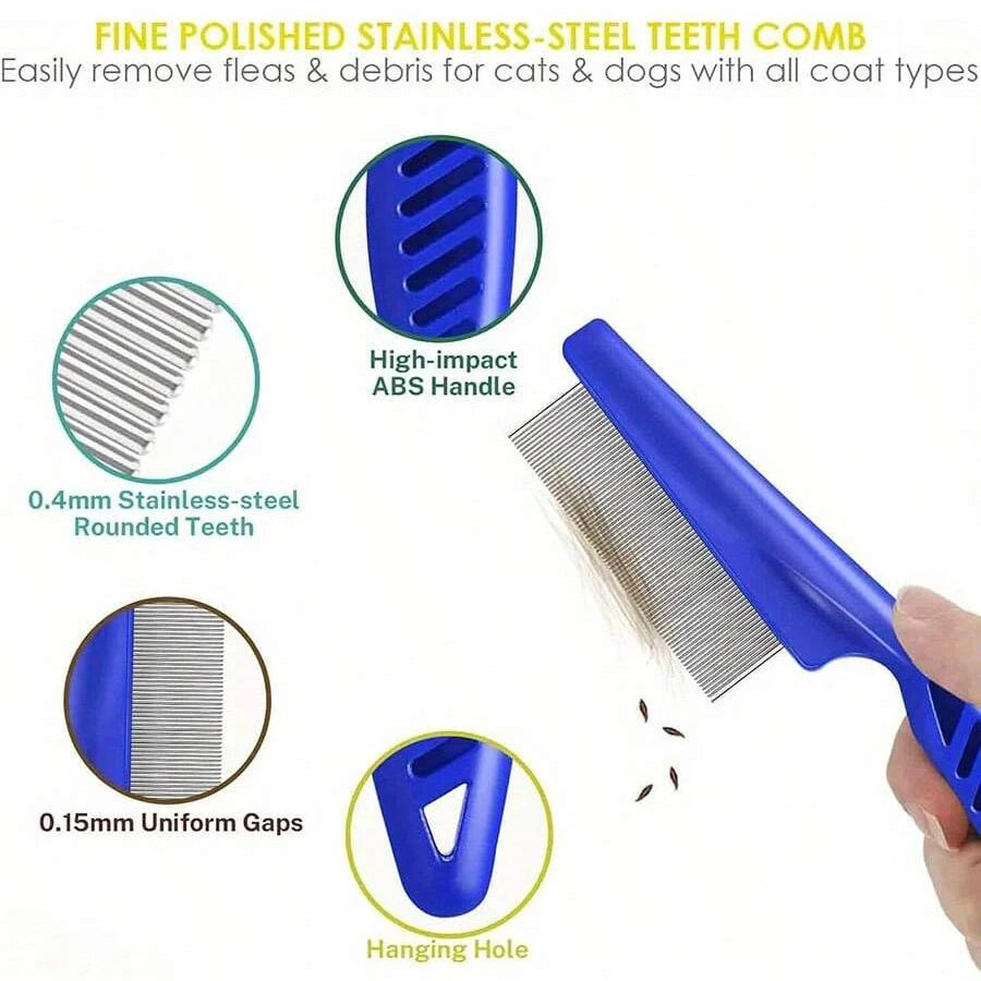 Plastic Premium Pet Grooming Combs For Cats And Dogs Set