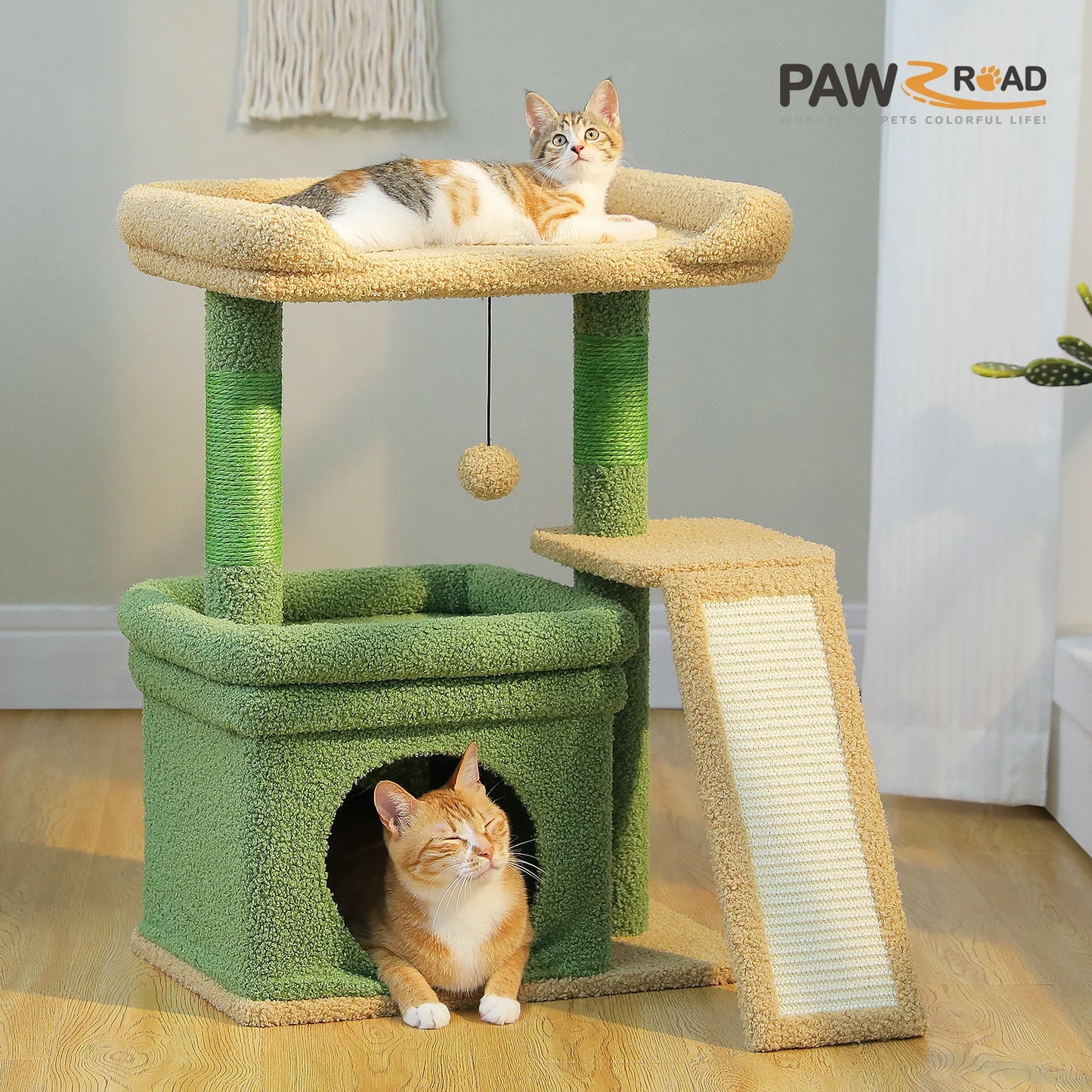 PAWZ Road Cat Tree Indoor Tower With Scratching Post