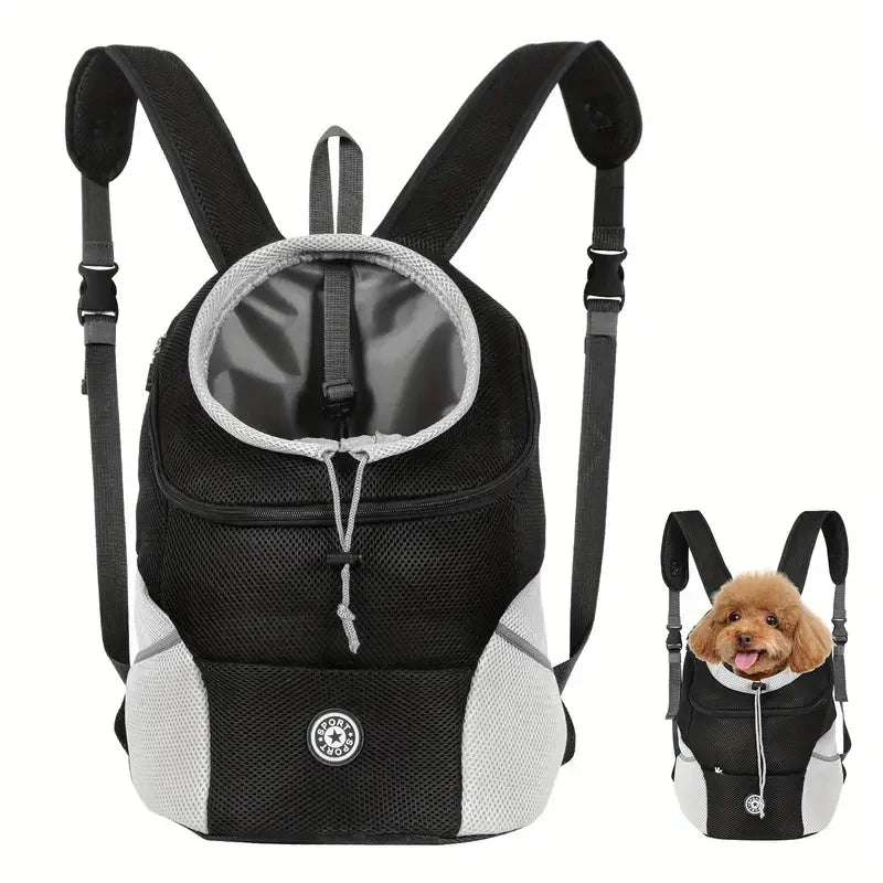 Breathable Pet Backpack Carrier With Adjustable Straps For Dogs