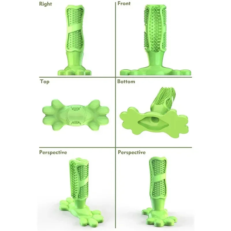 Pet Dog Cactus Interactive Rubber Chew Toys For Small Large Dogs Tooth Cleaning Toothbrush For Medium Large Dogs Treat Dispenser