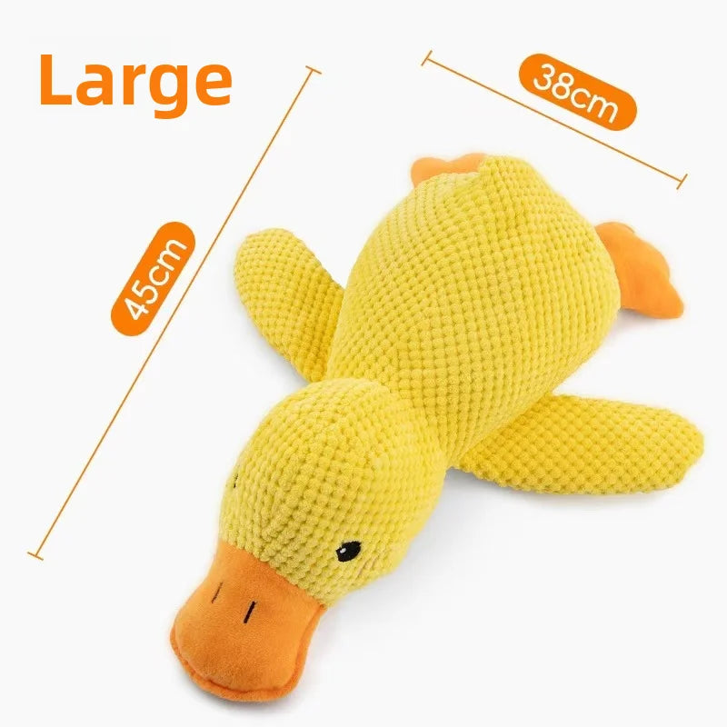 Plush Duck Dog Toy Squeaky Bite Resistant Chew Toy