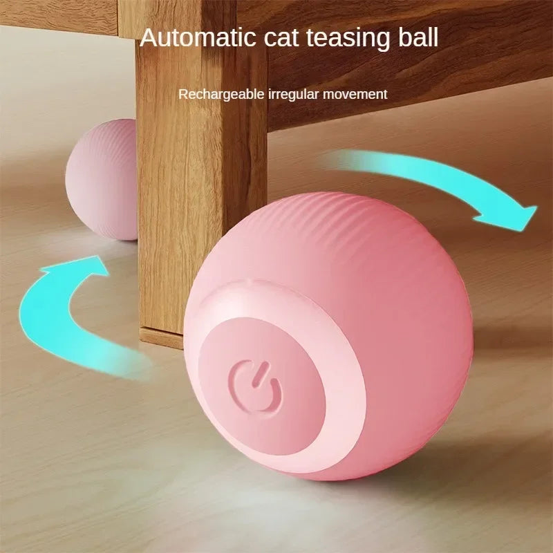 Interactive Automatic Cat Toy Ball Rechargeable Rolling Electric Ball