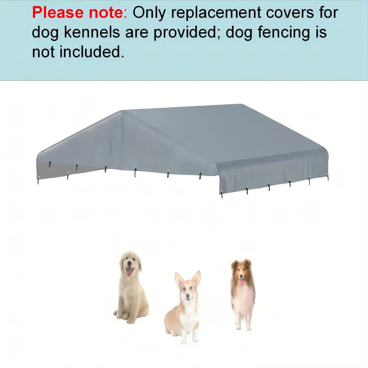 Waterproof 10'x10' Outdoor Dog Kennel Cover, Durable Oxford Fabric, Wind-Resistant Design