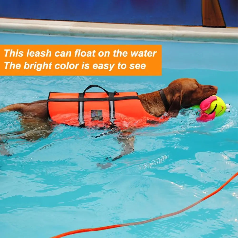 20FT Floating Dog Leash for Training, Lightweight with Comfortable Handle - Ideal for Hiking, Swimming, Beach & Lake