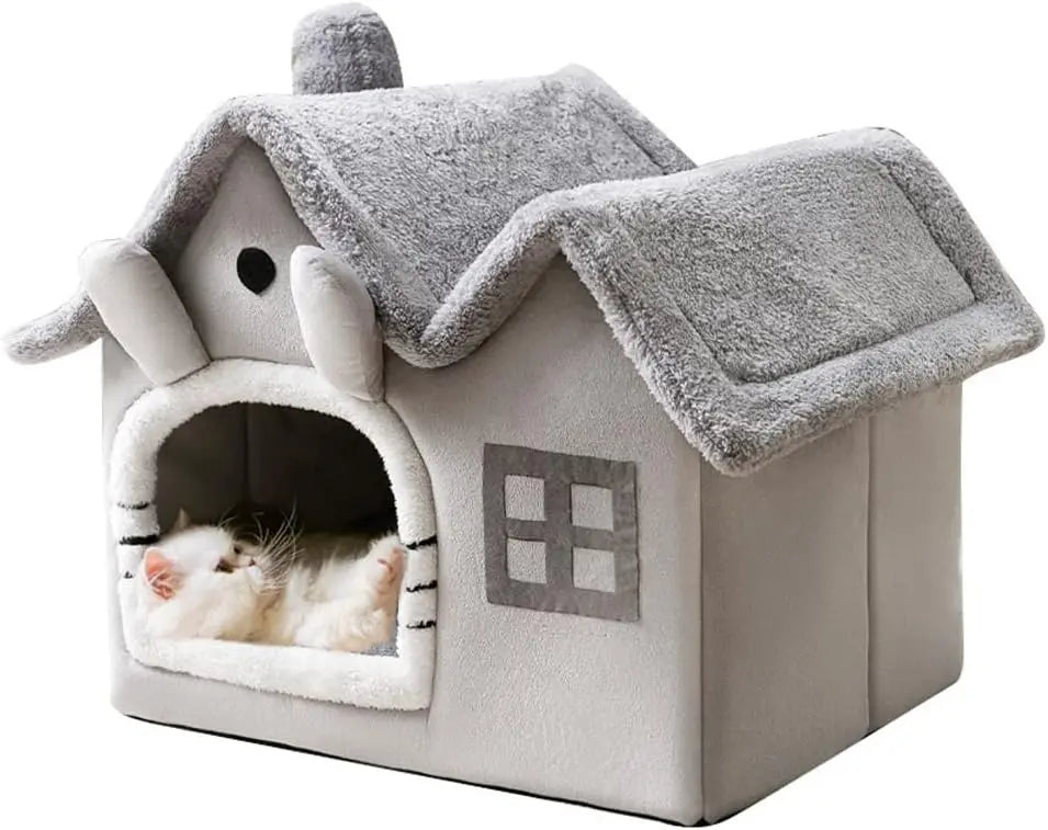 ATUBANCN Luxury Double Roof Indoor Dog House Cat Nest Kennel