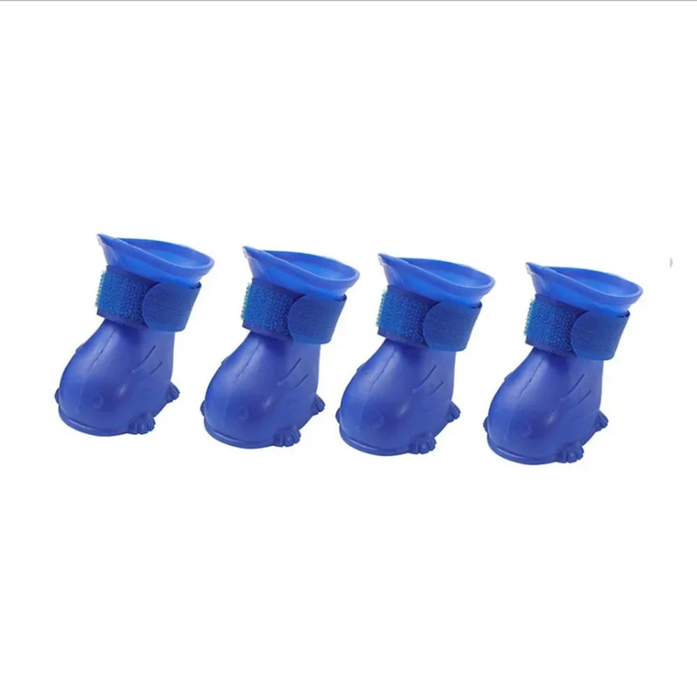 NONECN Soft Rubber Waterproof Dog Boots Non Slip Rain Shoes