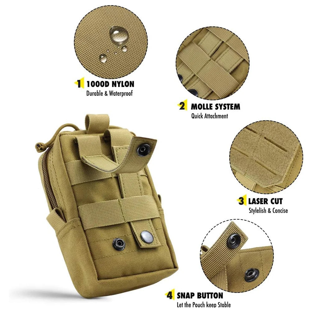 PETRAVELCN Dog Tactical Bags Set Molle Pouches For Harness