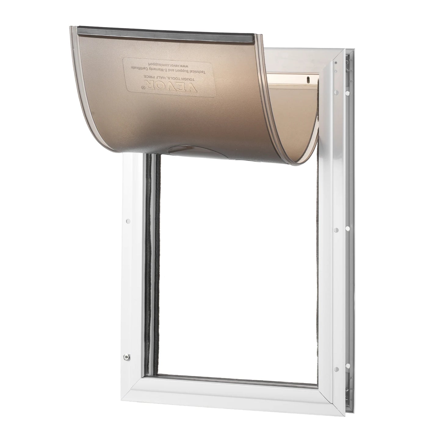 SucceBuy Aluminum Pet Door With Lockable Flap Weatherproof