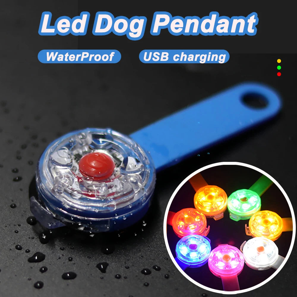 NONECN LED Pet Collar Pendant Night Safety Light For Dogs