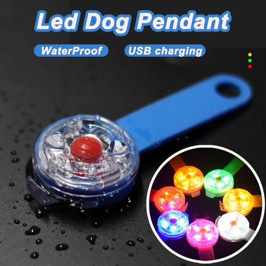 NONECN LED Pet Collar Pendant Night Safety Light For Dogs